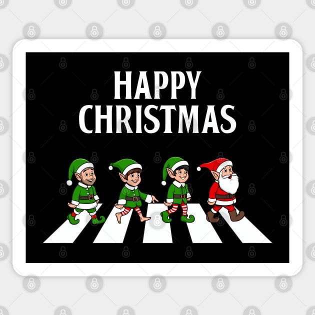 Abbey Road Christmas - Santa and Elves Sticker by TwistedCharm